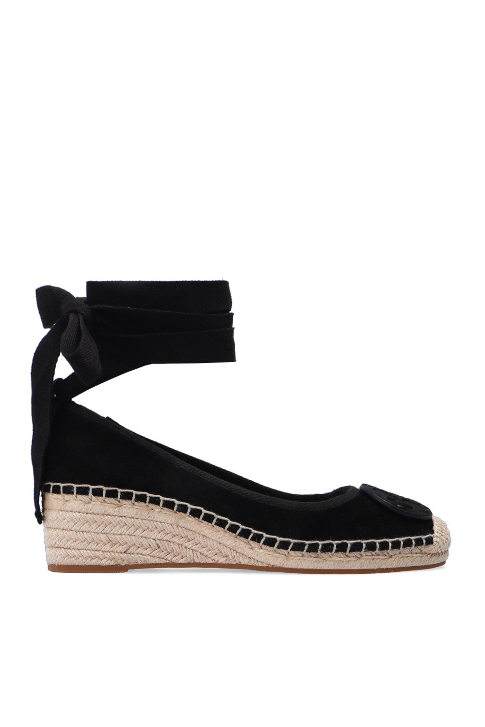 Tory burch store black wedge shoes